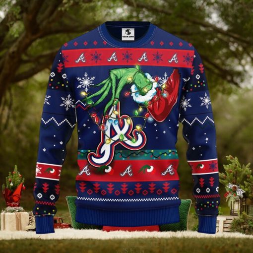 Atlanta Braves Grinch Christmas Ugly Sweater