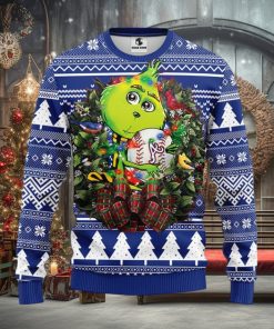 Atlanta Braves Grinch Hug Christmas Ugly Sweater