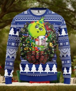 Atlanta Braves Grinch Hug Christmas Ugly Sweater