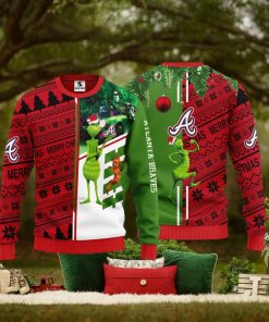 Atlanta Braves Grinch & Scooby doo Christmas Ugly Sweater 1