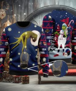 Atlanta Braves Grinch World Series Champions Ugly Christmas Sweater