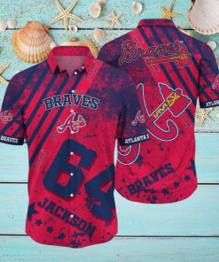 Atlanta Braves MLB Custom Number And Name Luau 3D Hawaiian Shirt For Men Women
