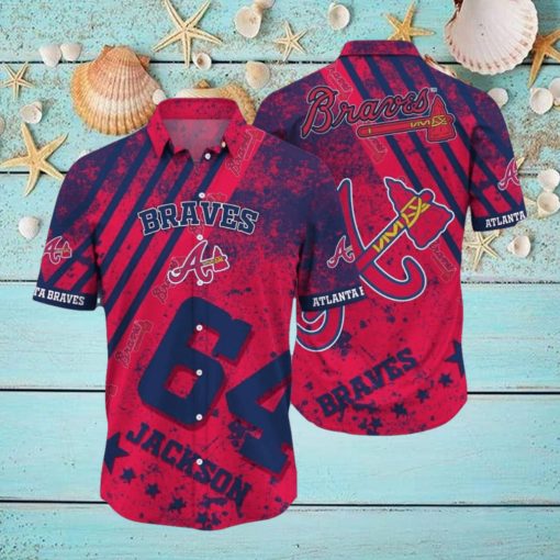 Atlanta Braves MLB Custom Number And Name Luau 3D Hawaiian Shirt For Men Women