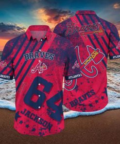 Atlanta Braves MLB Custom Number And Name Luau 3D Hawaiian Shirt For Men Women