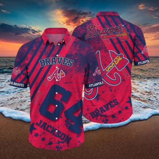 Atlanta Braves MLB Custom Number And Name Luau 3D Hawaiian Shirt For Men Women
