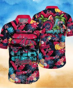 Atlanta Braves MLB Floral 3D Hawaiian Shirt