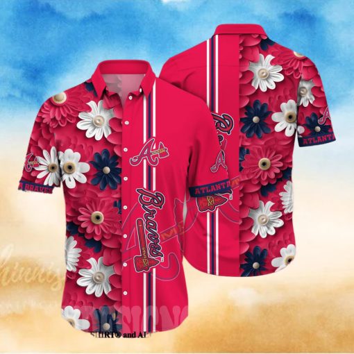 Atlanta Braves MLB Flower Unisex Full Printed Hawaiian Shirt