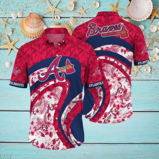 Atlanta Braves MLB Palm 3D Hawaiian Shirt For Men Women