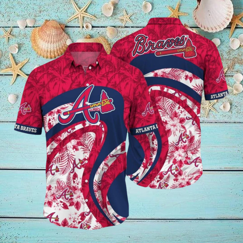 Atlanta Braves MLB Palm 3D Hawaiian Shirt For Men Women Atlanta Braves MLB Palm 3D Hawaiian Shirt For Men Women