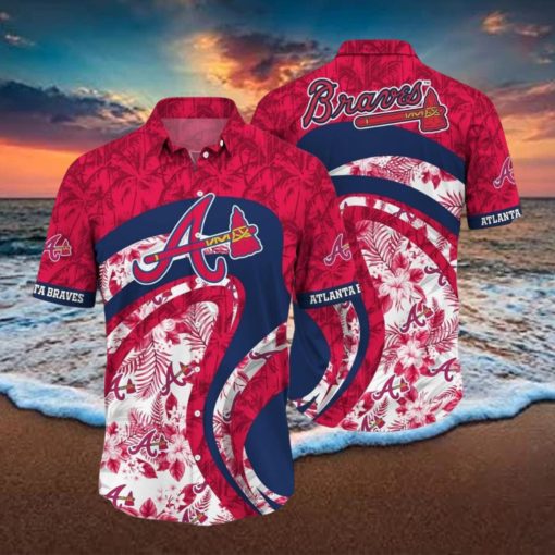 Atlanta Braves MLB Palm 3D Hawaiian Shirt For Men Women