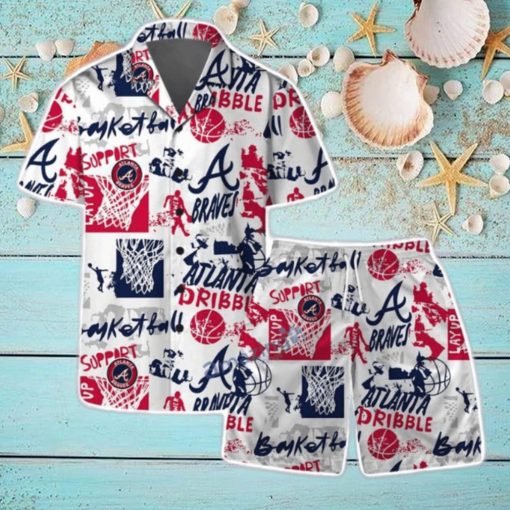 Atlanta Braves MLB Team Logo Street Style Design Hawaiian Shirt & Short