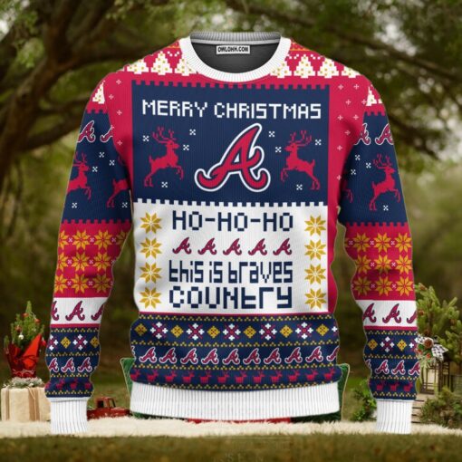 Atlanta Braves Merry Christmas  Ugly Christmas Sweaters