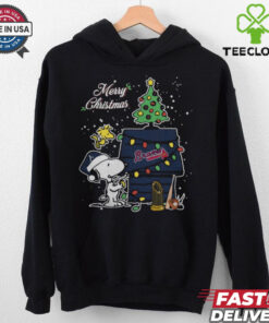 Atlanta Braves Merry Christmas With Snoopy Baby T Shirt