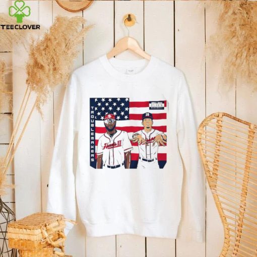 Atlanta Braves Michael Harris II and Vaughn Grissom troublemakers American flag shirt