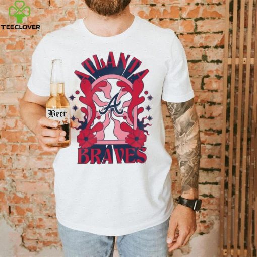 Atlanta Braves New Era White Oversized Ringer T Shirt