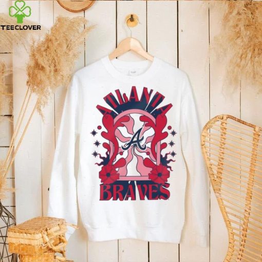 Atlanta Braves New Era White Oversized Ringer T Shirt