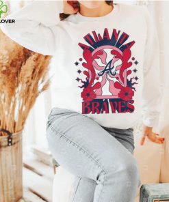 Atlanta Braves New Era White Oversized Ringer T Shirt