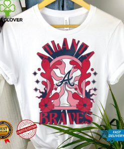 Atlanta Braves New Era White Oversized Ringer T Shirt
