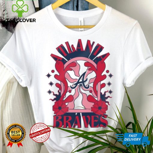 Atlanta Braves New Era White Oversized Ringer T Shirt
