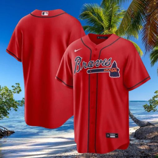 Atlanta Braves Nike Official Replica Alternate Jersey Mens