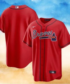 Atlanta Braves Nike Official Replica Alternate Jersey Mens