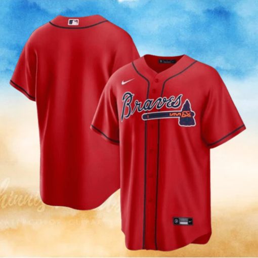 Atlanta Braves Nike Official Replica Alternate Jersey Mens