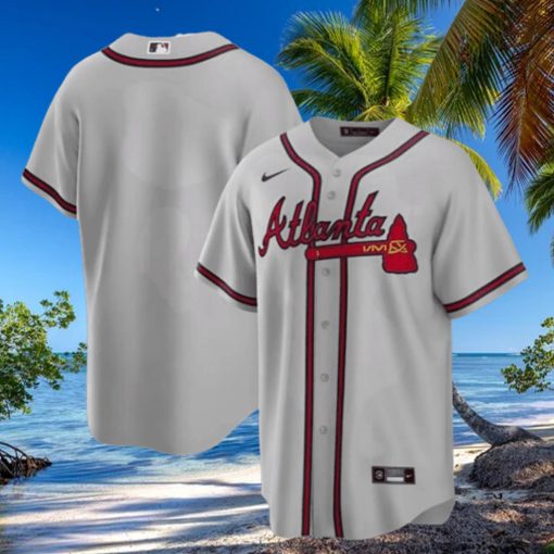 Atlanta Braves Nike Official Replica Road Jersey Mens