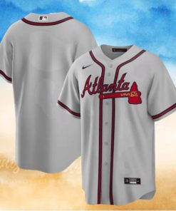 Atlanta Braves Nike Official Replica Road Jersey Mens