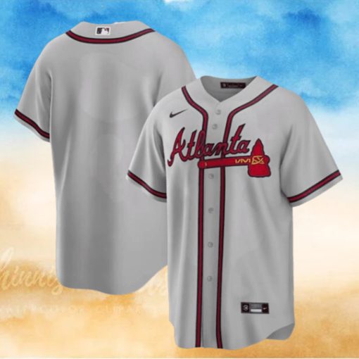 Atlanta Braves Nike Official Replica Road Jersey Mens