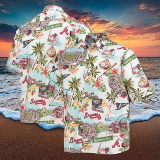 Atlanta Braves Reyn Spooner Scenic Hawaiian Shirt