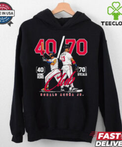 Atlanta Braves Ronald Acuna Jr 40 home runs 70 steals retro shirt