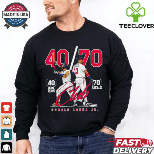 Atlanta Braves Ronald Acuna Jr 40 home runs 70 steals retro shirt