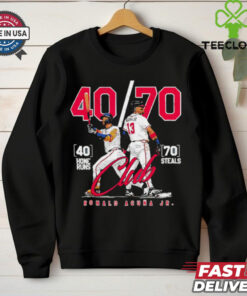 Atlanta Braves Ronald Acuna Jr 40 home runs 70 steals retro shirt