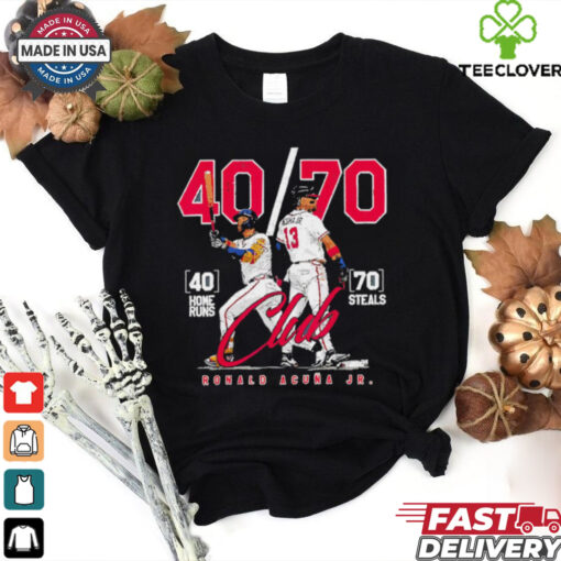 Atlanta Braves Ronald Acuna Jr 40 home runs 70 steals retro shirt