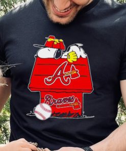 Atlanta Braves Snoopy And Woodstock The Peanuts Baseball shirt mens t shirt