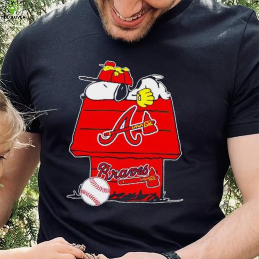 Atlanta Braves Snoopy And Woodstock The Peanuts Baseball shirt mens t shirt