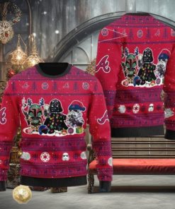 Atlanta Braves Star Wars Ugly Christmas 3D Sweater