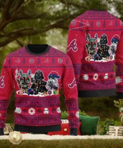 Atlanta Braves Star Wars Ugly Christmas 3D Sweater