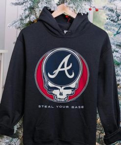 Atlanta Braves Steal Your Base Navy Athletic T Shirt