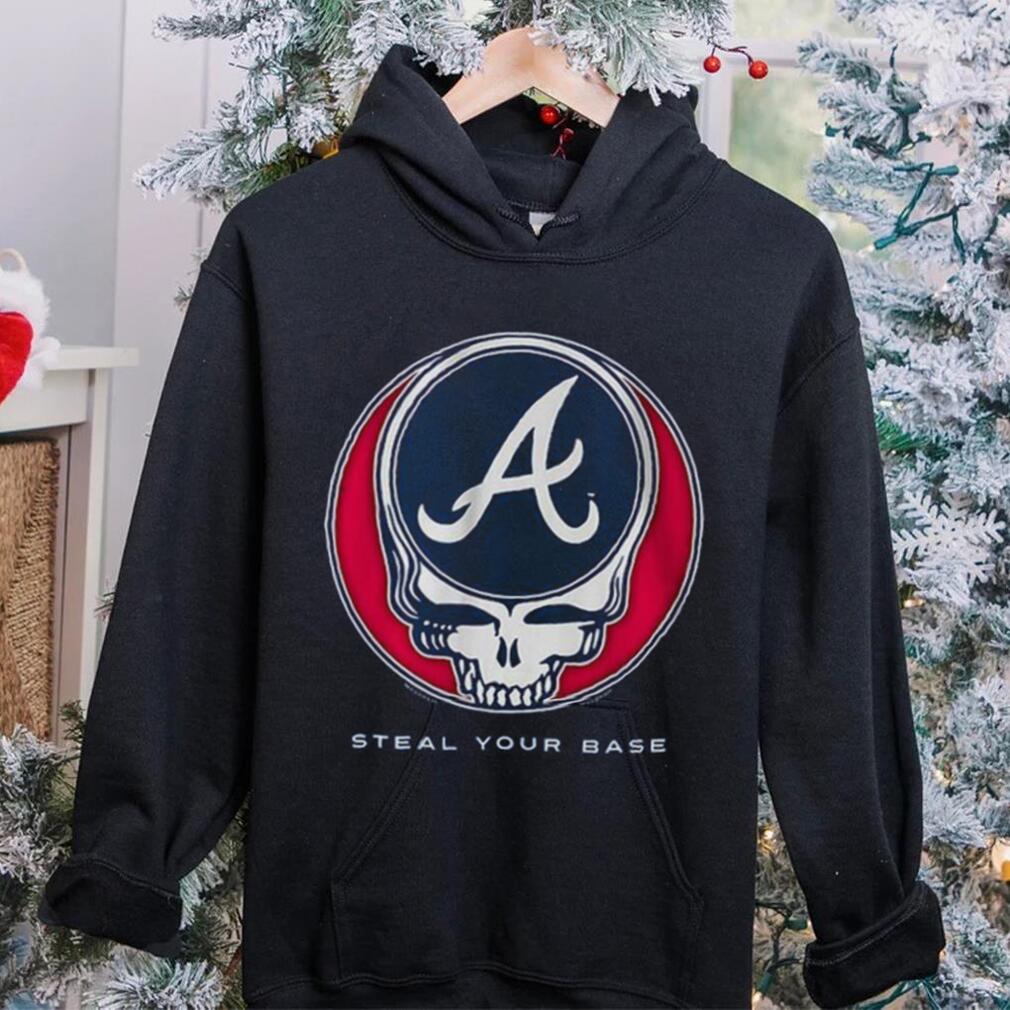 Atlanta Braves Steal Your Base Navy Athletic T-Shirt