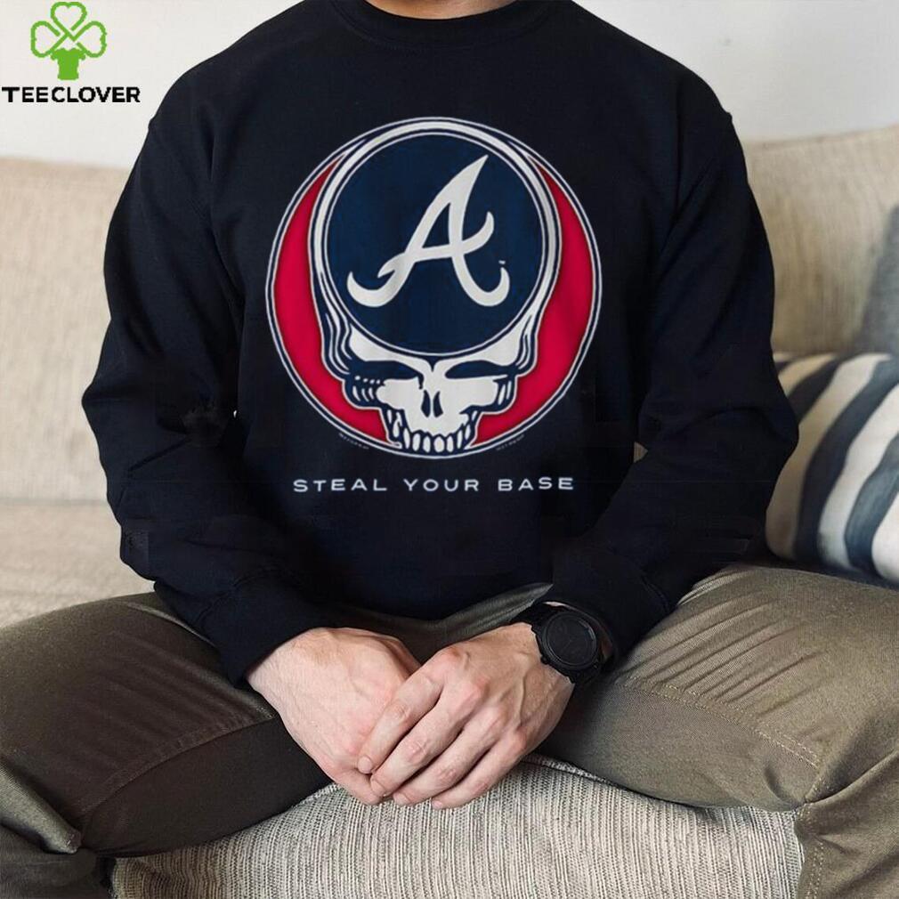 Atlanta Braves Steal Your Base Navy Athletic T-Shirt