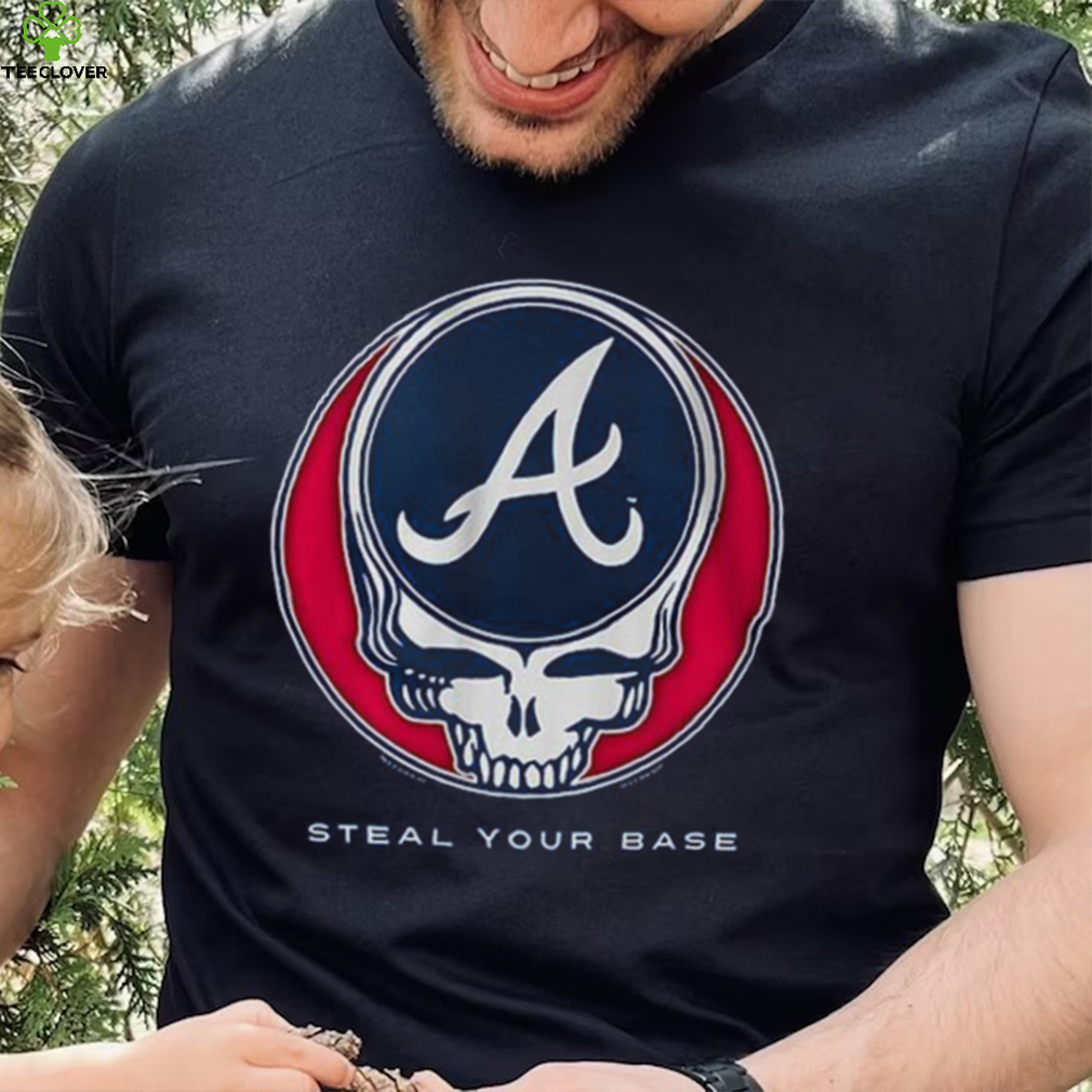 Atlanta Braves Steal Your Base Navy Athletic T-Shirt