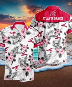 Atlanta Braves Tropical Floral Logo Hawaiian Shirt