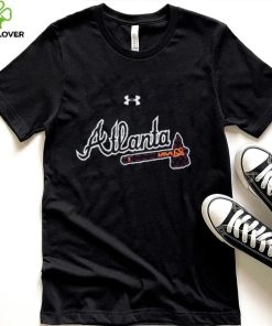 Atlanta Braves Under Armour Women's Passion Road Team Font Scoop Performance Tri Blend T Shirt