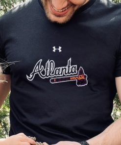 Atlanta Braves Under Armour Women's Passion Road Team Font Scoop Performance Tri Blend T Shirt