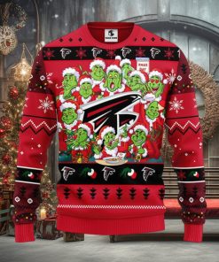 Atlanta Falcons 12 Grinch Xmas Day Christmas Ugly Sweater