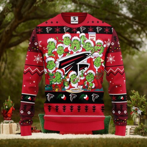 Atlanta Falcons 12 Grinch Xmas Day Christmas Ugly Sweater