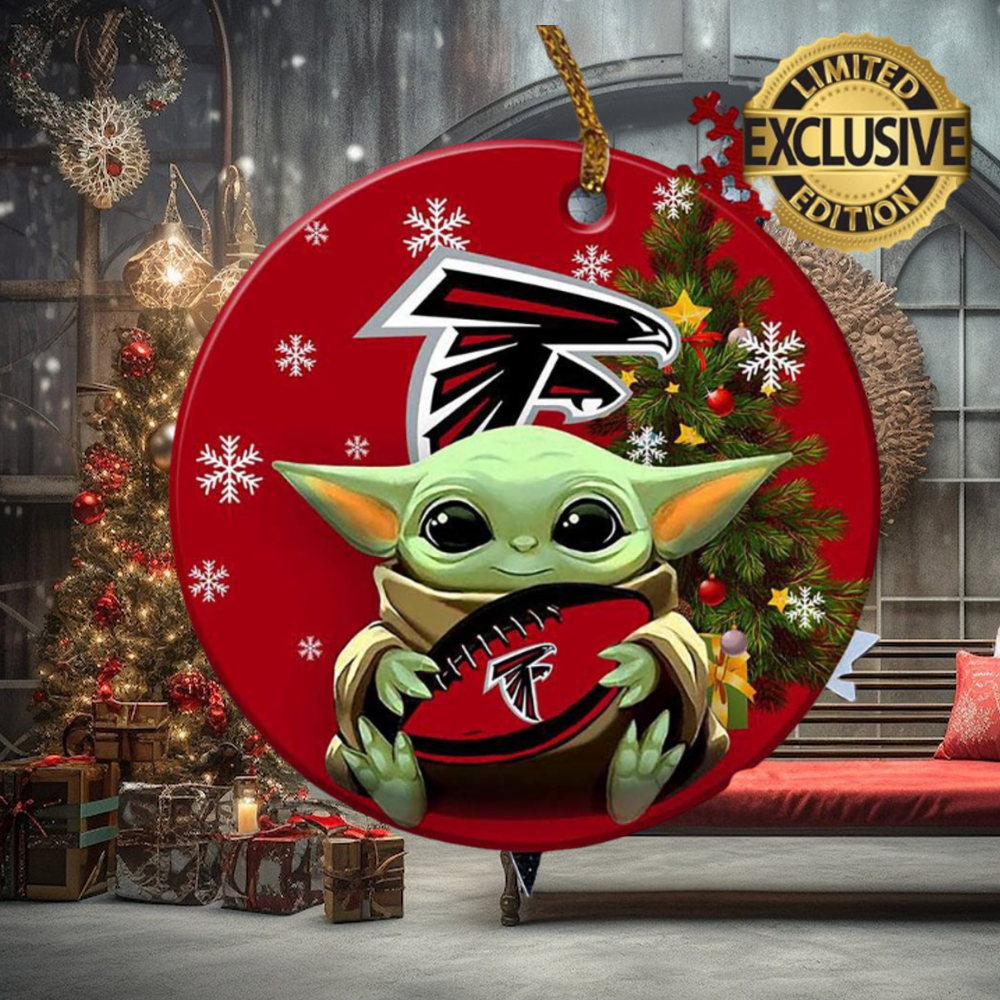 Atlanta Falcons Baby Yoda NFL Christmas Tree Decorations Ceramic Ornament Atlanta Falcons Baby Yoda NFL Christmas Tree Decorations Ceramic Ornament