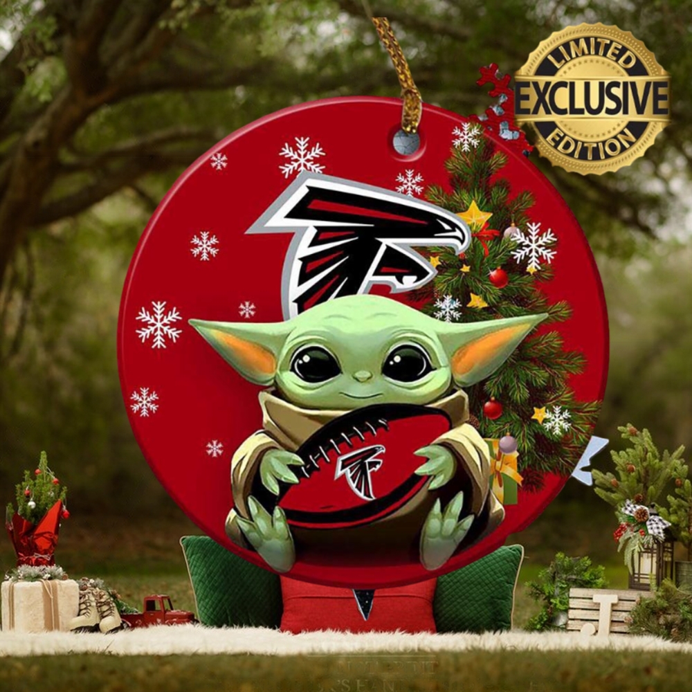 Atlanta Falcons Baby Yoda NFL Christmas Tree Decorations Ceramic Ornament Atlanta Falcons Baby Yoda NFL Christmas Tree Decorations Ceramic Ornament