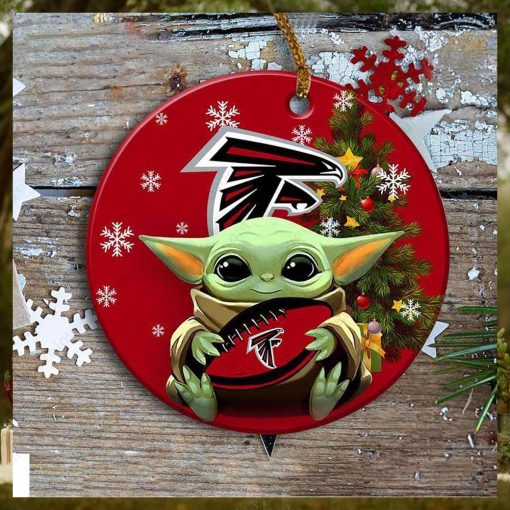 Atlanta Falcons Baby Yoda Ornament Christmas Tree Decorations NFL Gifts